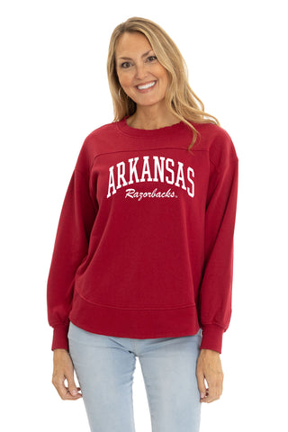 Arkansas Razorbacks Yvette Crewneck Sweatshirt