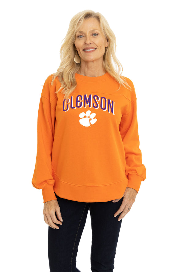 Clemson Tigers Yvette Crewneck Sweatshirt