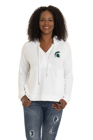 Michigan State Spartans Christine Cross Front Hoodie