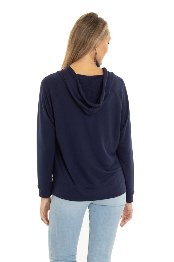 Michigan Wolverines Christine Cross Front Hoodie