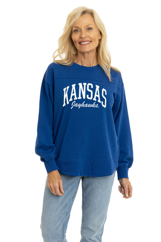 Kansas Jayhawks Yvette Crewneck Sweatshirt