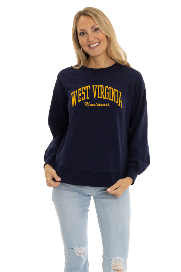 West Virginia Mountaineers Yvette Crewneck Sweatshirt