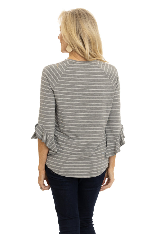Texas State Bobcats Striped Renatta Ruffle Top