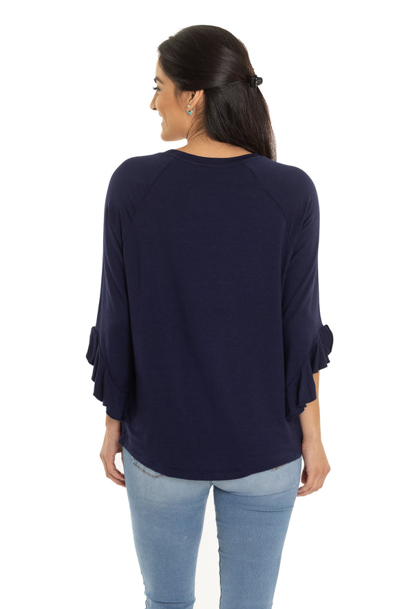 Virginia Cavaliers Renata Ruffle Sleeve Top