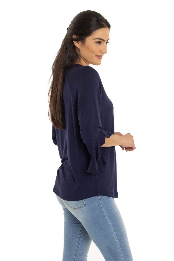 Virginia Cavaliers Renata Ruffle Sleeve Top