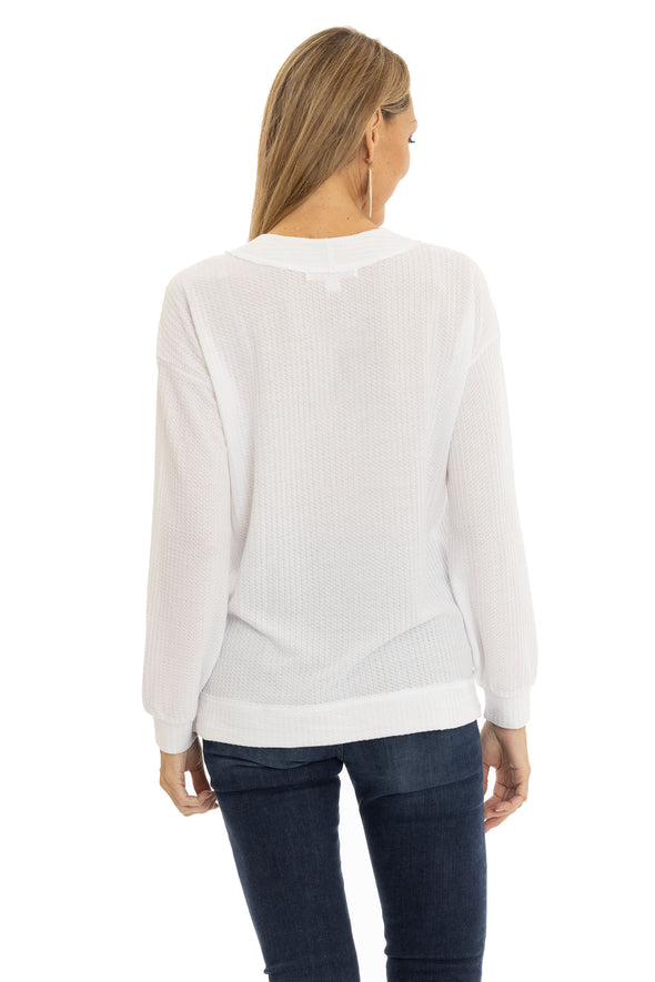 The Waverly Waffle Knit Top