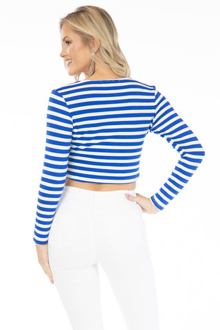 Pitt Panthers Jayme Striped Crop