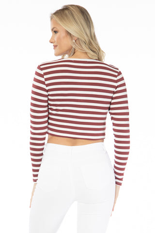 The Jayme Striped Crop Top