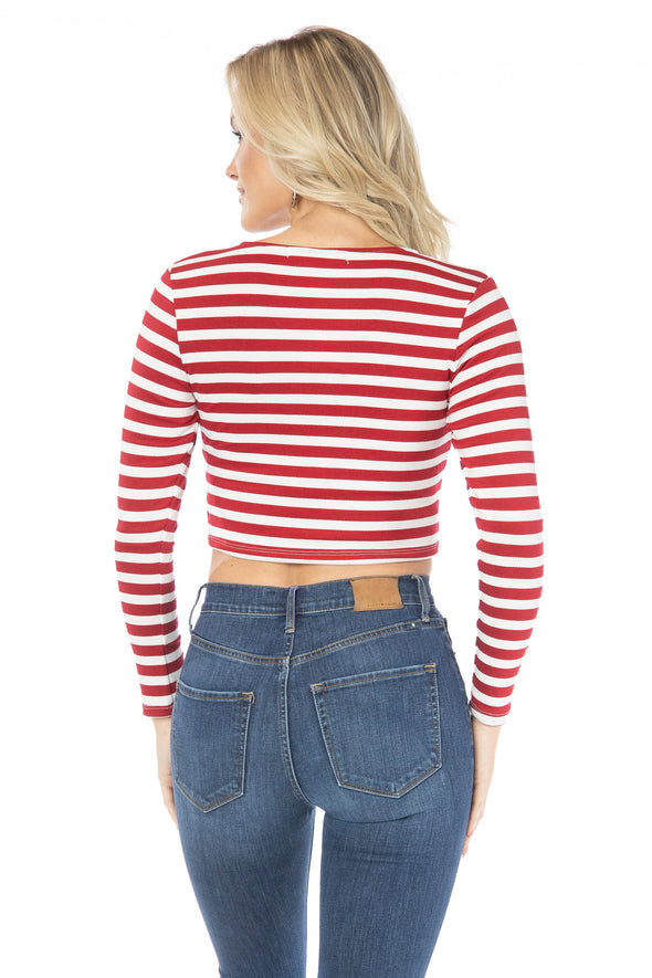 Alabama Crimson Tide Jayme Striped Crop