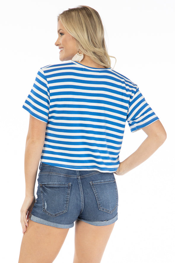 Florida Gators Stephanie Striped Cropped Tee