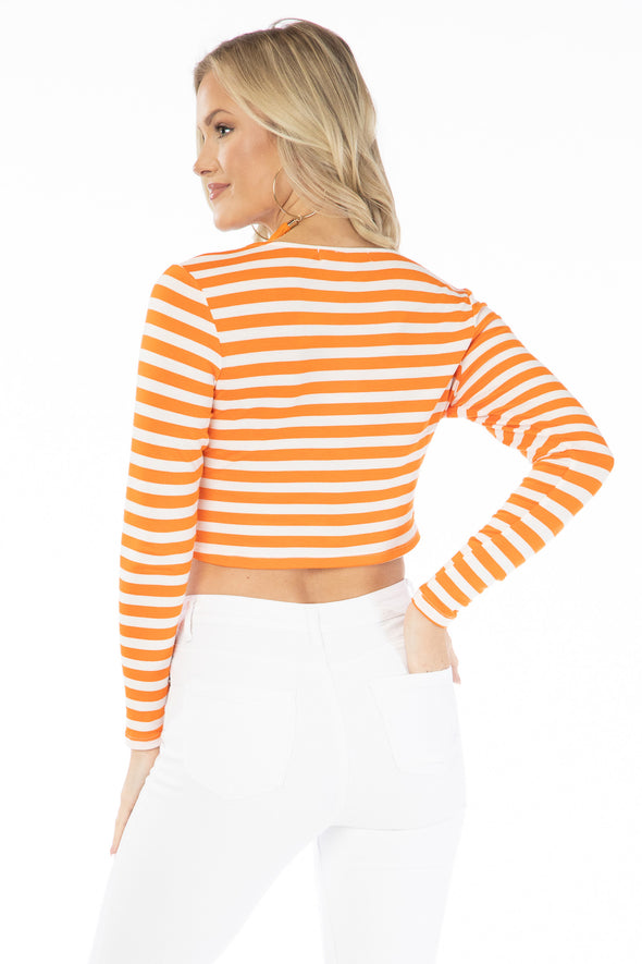Auburn Tigers Jayme Striped Crop