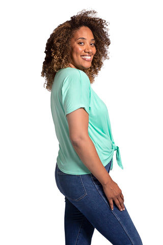 The Tia Tie Front Top