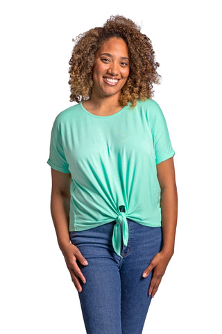 The Tia Tie Front Top