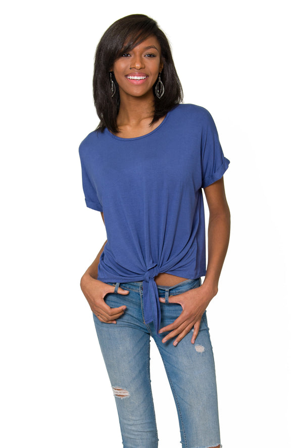 The Tia Tie Front Top