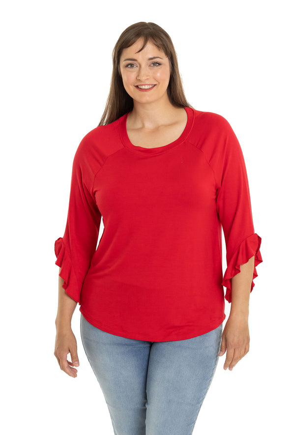 The Renata Ruffle Sleeve Top