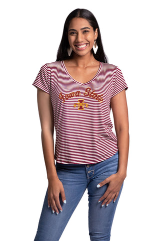 Iowa State Cyclones Striped Vera Tee