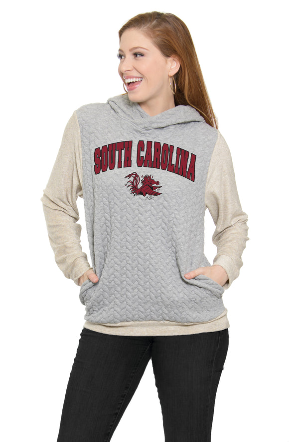 South Carolina Gamecocks Womens Braided Jacquard Hoodie