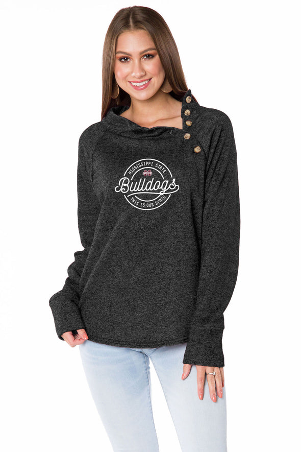 Mississippi State Bulldogs Mariah Button Pullover