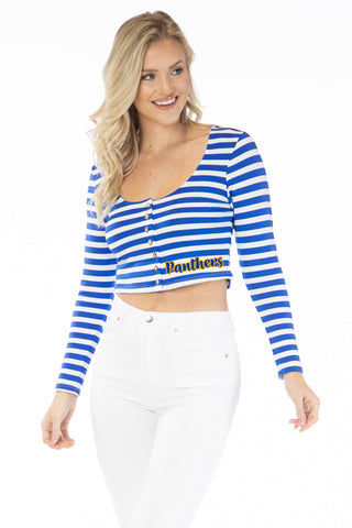 Pitt Panthers Jayme Striped Crop