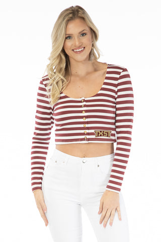 Texas State Bobcats Jayme Striped Crop