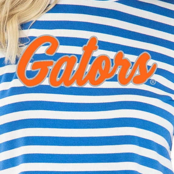 Florida Gators Stephanie Striped Cropped Tee