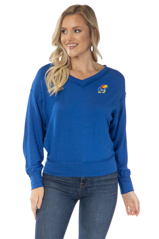 Kansas Jayhawks Meredith V-Neck