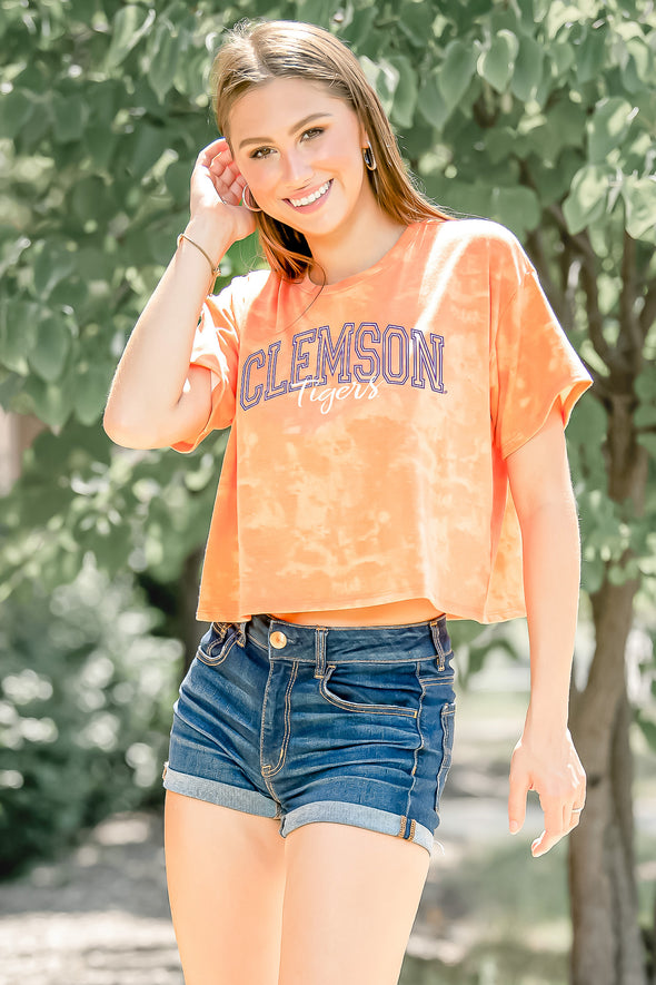 Clemson Tigers Kimberly Crop Tee