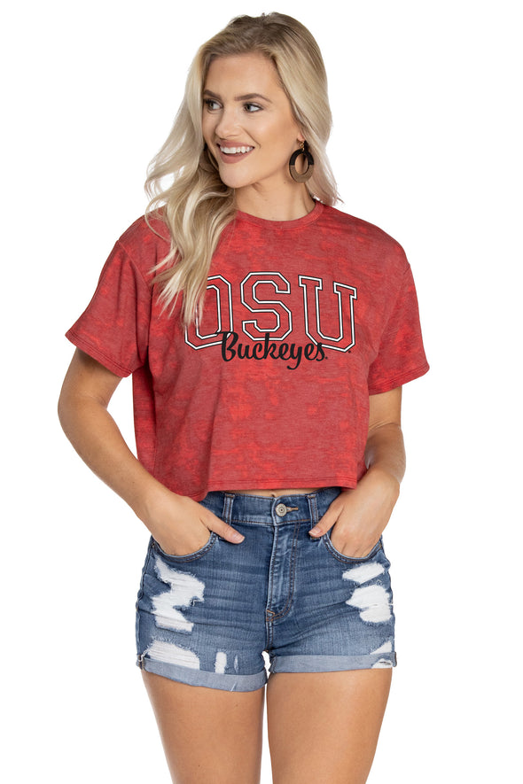 Ohio State Buckeyes Kimberly Crop Tee