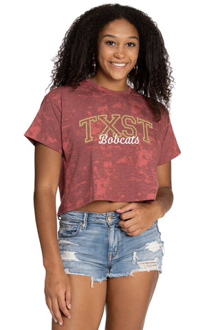 Texas State Bobcats Kimberly Crop Tee