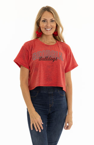 Georgia Bulldogs Kimberly Crop Tee