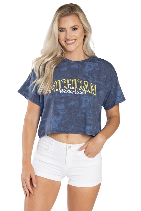 Michigan Wolverines Kimberly Crop Tee