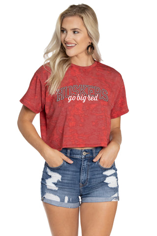 Nebraska Huskers Kimberly Crop Tee