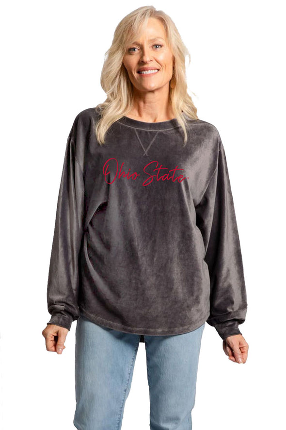 Ohio State Carly Corduroy Top