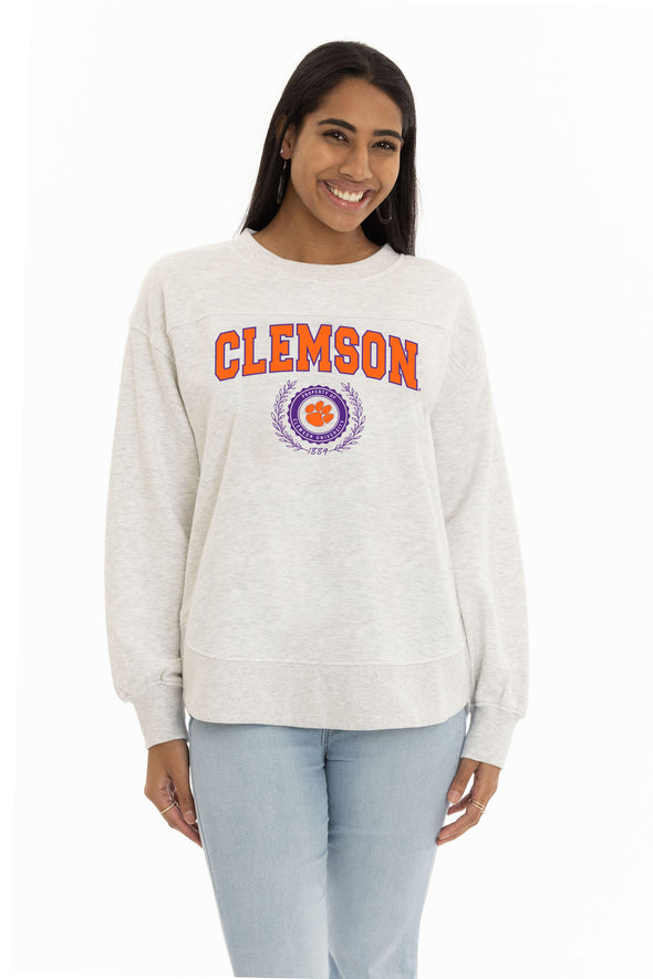 Clemson Tigers Yvette Crewneck Sweatshirt