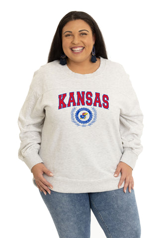 Kansas Jayhawks Yvette Crewneck Sweatshirt