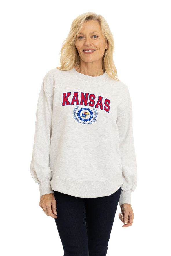 Kansas Jayhawks Yvette Crewneck Sweatshirt