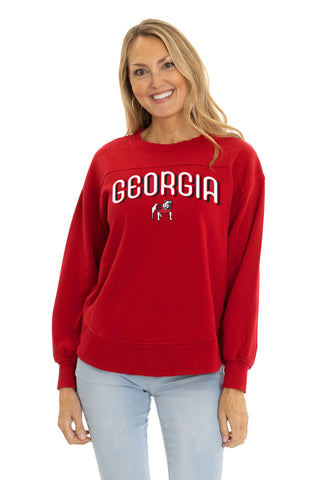 Georgia Bulldogs Yvette Crewneck Sweatshirt