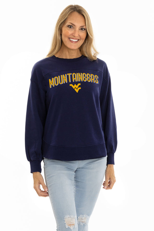 West Virginia Mountaineers Yvette Crewneck Sweatshirt