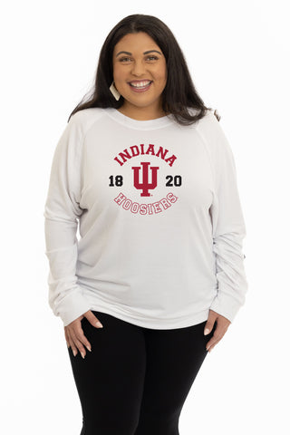 Indiana Hoosiers Long Sleeve Rylee Raglan Top