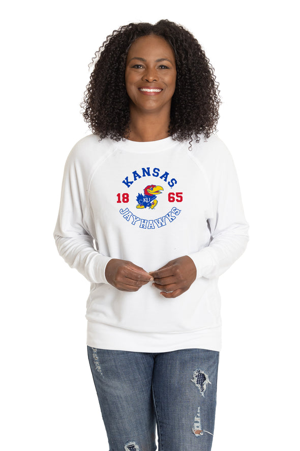 Kansas Jayhawks Long Sleeve Rylee Raglan Top