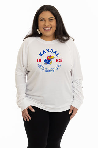 Kansas Jayhawks Long Sleeve Rylee Raglan Top