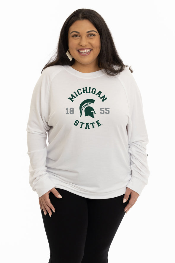Michigan State Spartans Long Sleeve Rylee Raglan Top