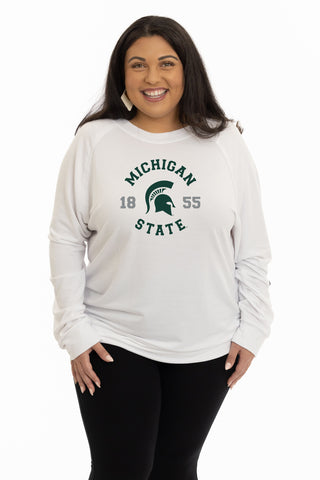 Michigan State Spartans Long Sleeve Rylee Raglan Top