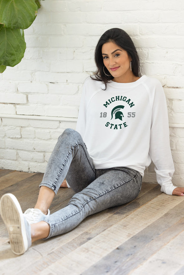 Michigan State Spartans Long Sleeve Rylee Raglan Top