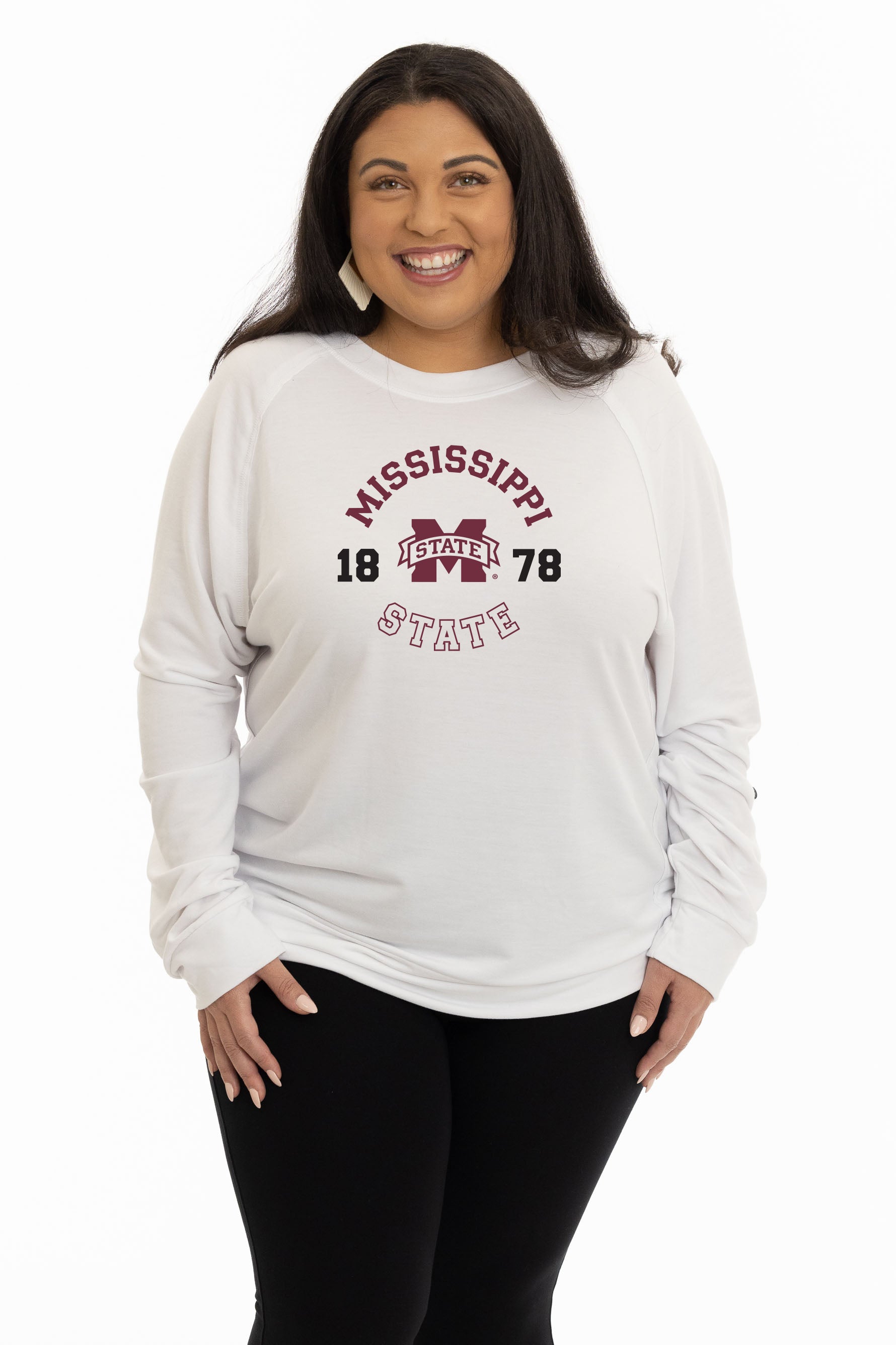 Mississippi State Bulldogs Long Sleeve Rylee Raglan Top