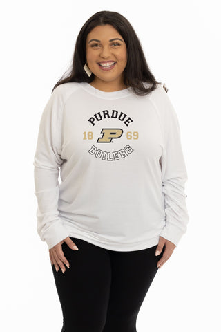 Purdue Boilermakers Long Sleeve Rylee Raglan Top