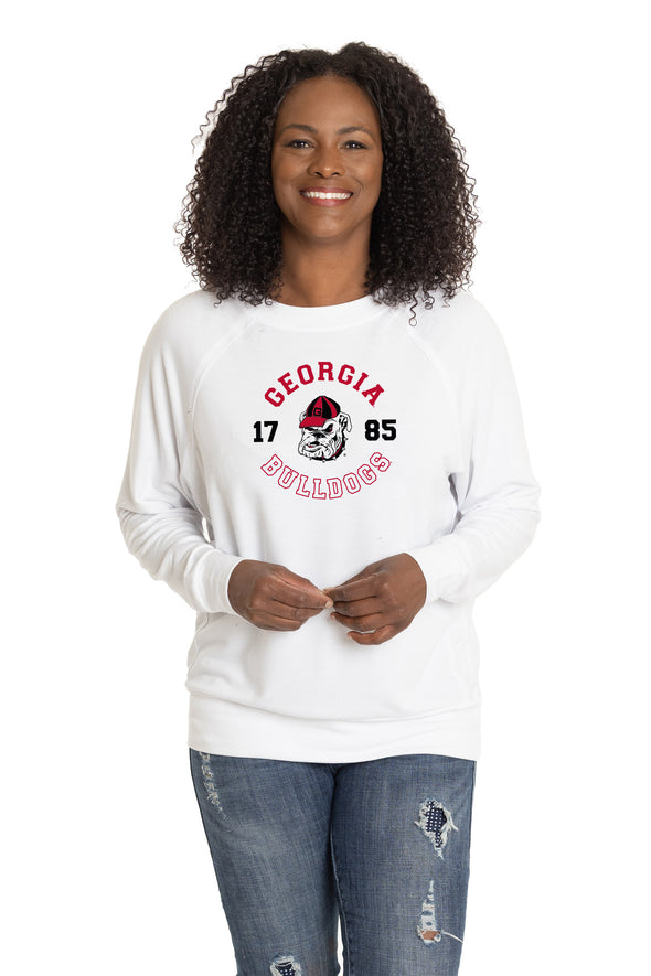 Georgia Bulldogs Long Sleeve Rylee Raglan Top