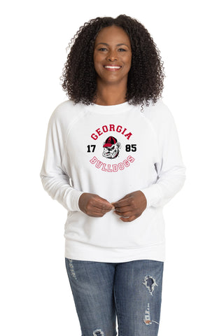 Georgia Bulldogs Long Sleeve Rylee Raglan Top