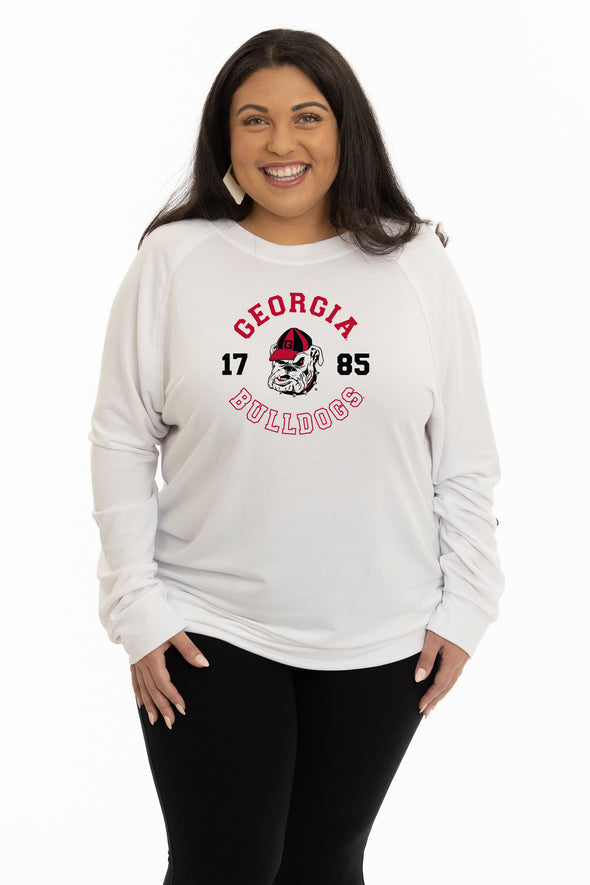 Georgia Bulldogs Long Sleeve Rylee Raglan Top