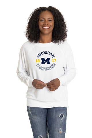 Michigan Wolverines Long Sleeve Rylee Raglan Top